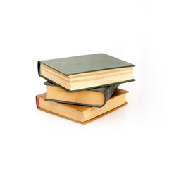 Stack of books isolated on a white background