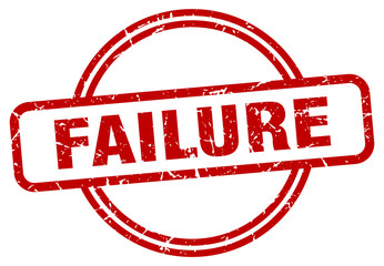 failure stamp. failure round vintage grunge sign. failure