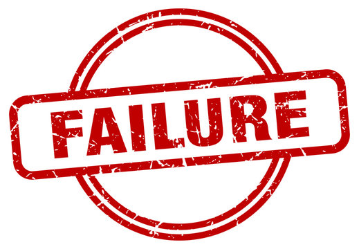 failure stamp. failure round vintage grunge sign. failure