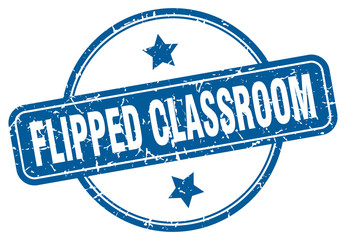 flipped classroom stamp. flipped classroom round vintage grunge sign. flipped classroom