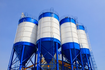 Commercial concrete mixing plant mechanical equipment in a factory © zhang yongxin