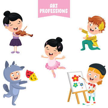 Cartoon Characters Of Art Professions