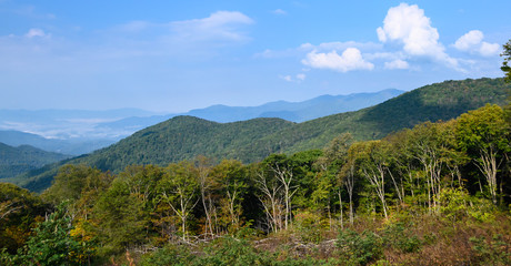 Autumn in the Appalachian Mountains Viewed Along the Blue Ridge Parkway