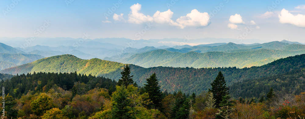 Wall mural autumn in the appalachian mountains viewed along the blue ridge parkway