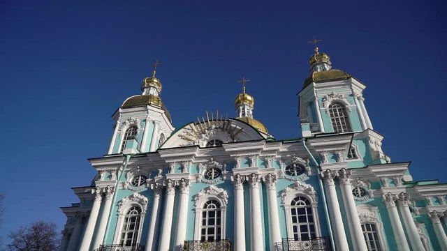 Nikolsky navy cathedral in Saint-Petersburg city
