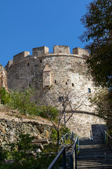 Fototapeta na wymiar Ancient Fortification in city of Thessaloniki, Greece