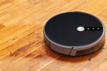 washing robot vacuum cleaner on the floor