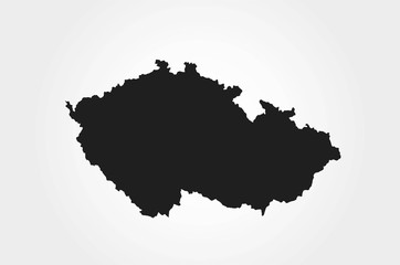 Czech Republic map icon. isolated vector geographic template of european country