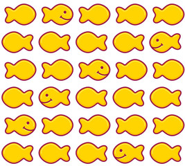 Fish shaped crackers background