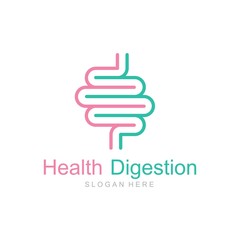 Healthy digestion logo, vector icon Illustration,