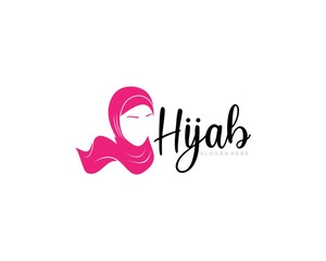Muslimah hijab Logo vector design template