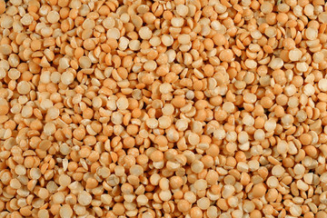 Dried peas. View from above. Texture and background of the food.
