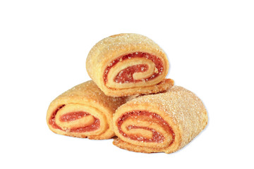 Homemade cookies isolated on a white background.