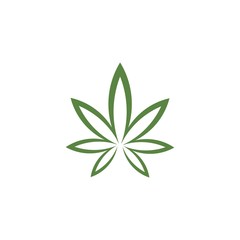 Cannabis leaf icon, vector illustration isolated on white background