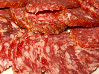 meat cuts for the holiday: sausage on a plate