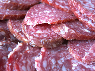 meat cuts for the holiday: sausage on a plate