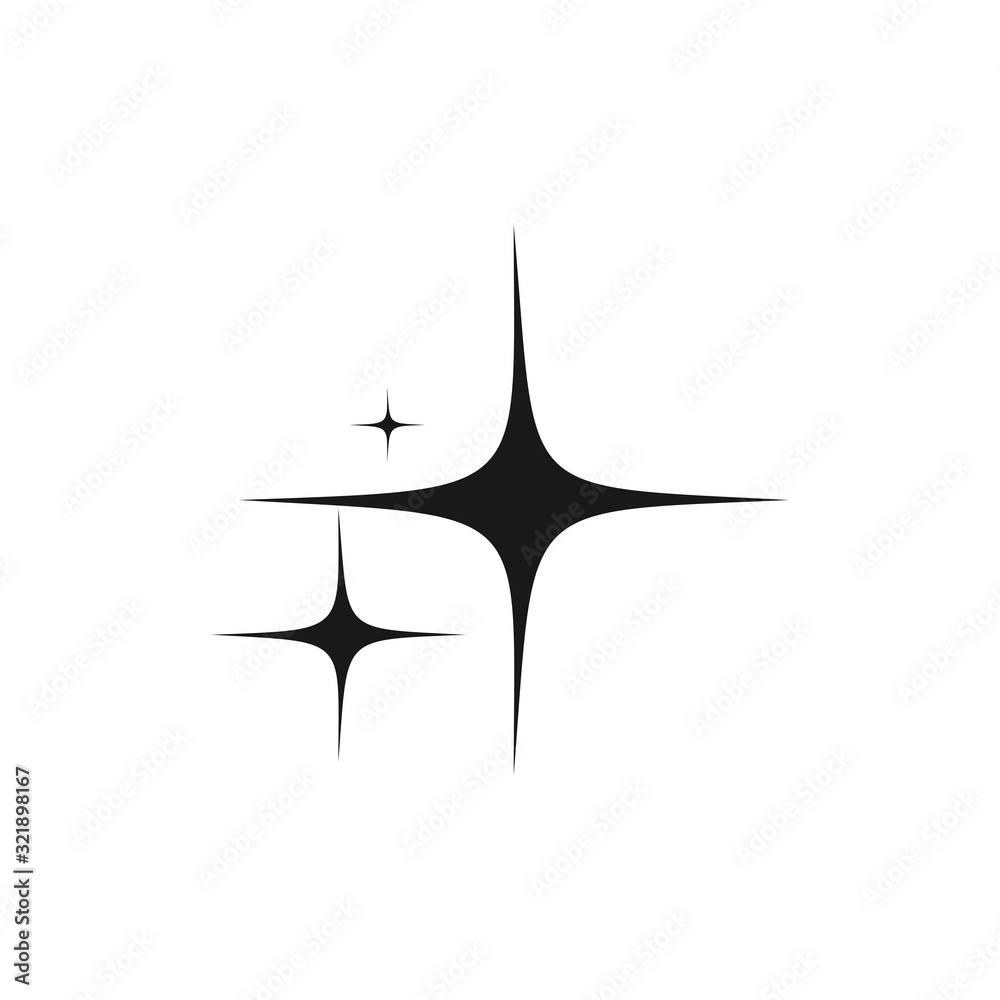 Canvas Prints vector of different star sparkle icon. collection of star sparkles symbol, decoration twinkle, vecto