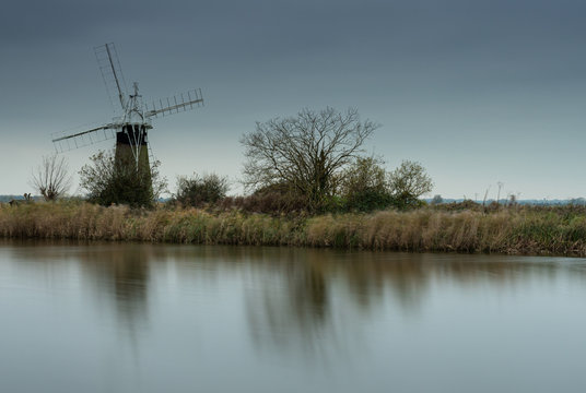 Windmill at Thure,, Norfolk at Dusk