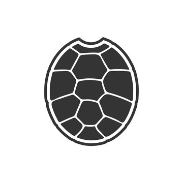 turtle shell icon. Vector illustration isolated o white background
