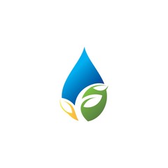 Water drop logo vector icon illustration