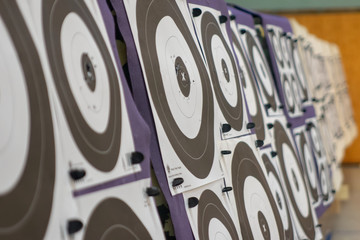 Archery targets in competition