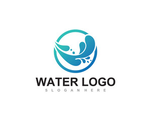 water splash logo, vector icon Illustration