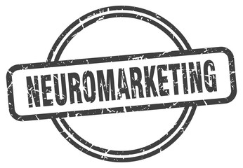 neuromarketing stamp. neuromarketing round vintage grunge sign. neuromarketing