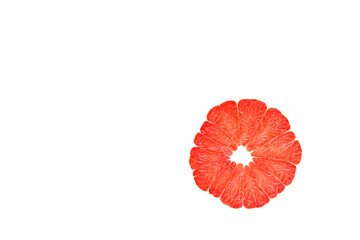 A collage of slices of grapefruit