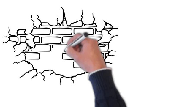 mur cass&eacute; et clefs