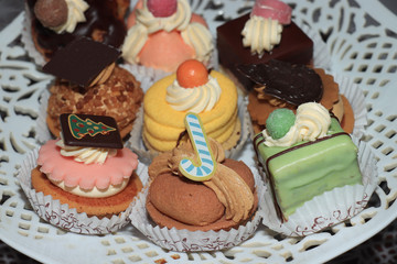 Christmas confectionery on a plate