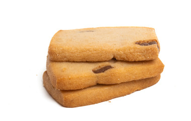 cookies with chocolate drops Isolated