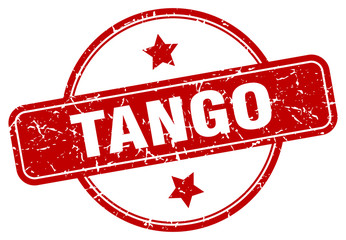 tango stamp. tango round vintage grunge sign. tango