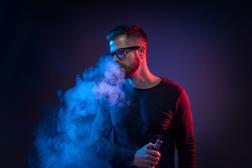 Vaping e-liquid from an electronic cigarette