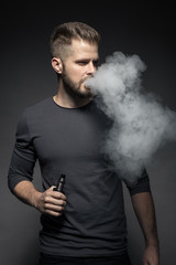 Vaping e-liquid from an electronic cigarette