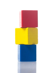 Set of kid toys isolated on white background