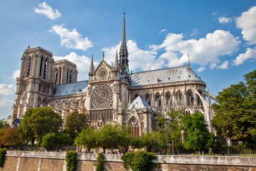 Fototapeta na wymiar Notre Dame Cathedral of Paris France in Europe