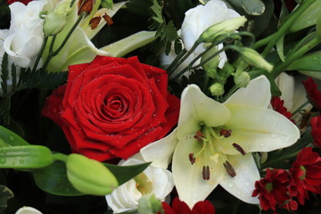 Flower arrangement for a wedding