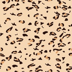 Trendy leopard ornament, great design for any purposes. Wildlife art illustration. Trendy illustration. Leopard ornament in hand drawn style on pink background.