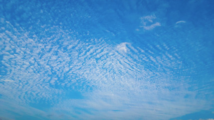 Blue sky with white clouds for background