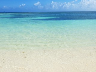 Beautiful, blue sea, bright Sunny day.