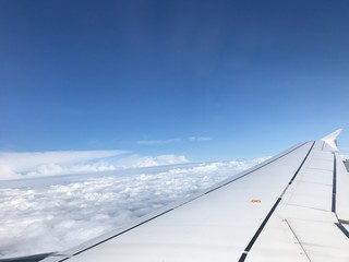 Fototapeta premium Flugzeugflflügel - Flugzeug