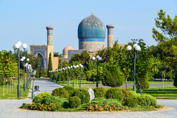 Gur-e-Amir mausoleum, famous architectural complex, Samarkand, Uzbekistan
