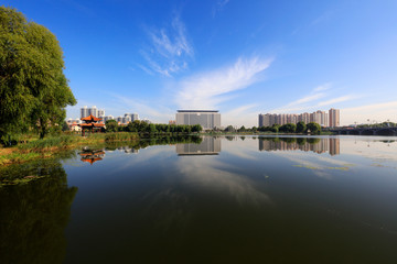 Fototapeta premium Waterfront City Architectural Landscape