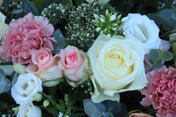 Pink and white flower arrangement