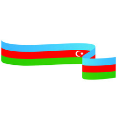 Azerbaijan flag. Simple vector. National flag of Azerbaijan 