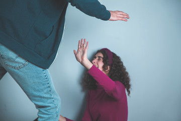 man beat woman