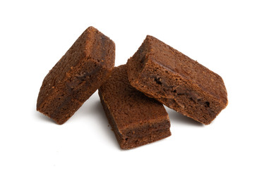 american brownie chocolate cake isolated