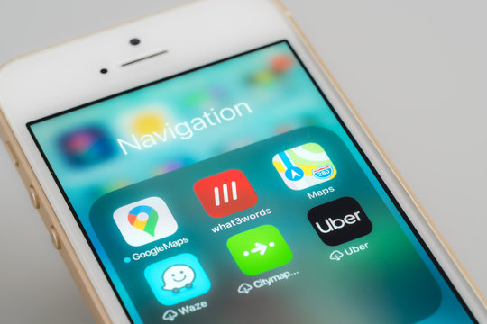 What3words Mapping App On Phone Alongside Other Map Applications