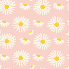 Obraz premium Seamless pattern with chamomiles. Vector illustrations