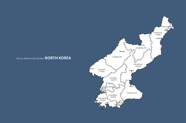 Obraz premium korea map. map of the division of Korea. seoul map.
